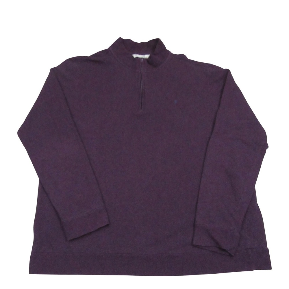 Criquet Mens Quarter Zip Pullover Sweater Purple 100 Cotton XXL‎ Austin TX